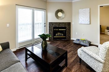 Living room with expansive window
